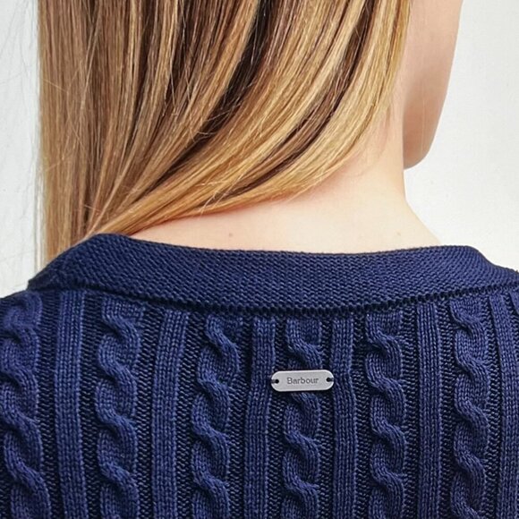 Barbour Guernsey Sweater Dress in Black Size 12 - Picture 10 of 10